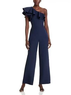 Eliza J - One-Shoulder Ruffle Jumpsuit